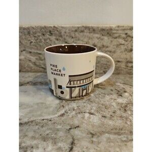 2015 Starbucks You Are Here 14 Oz Coffee Mug PIKE PLACE MARKET Seattle WA